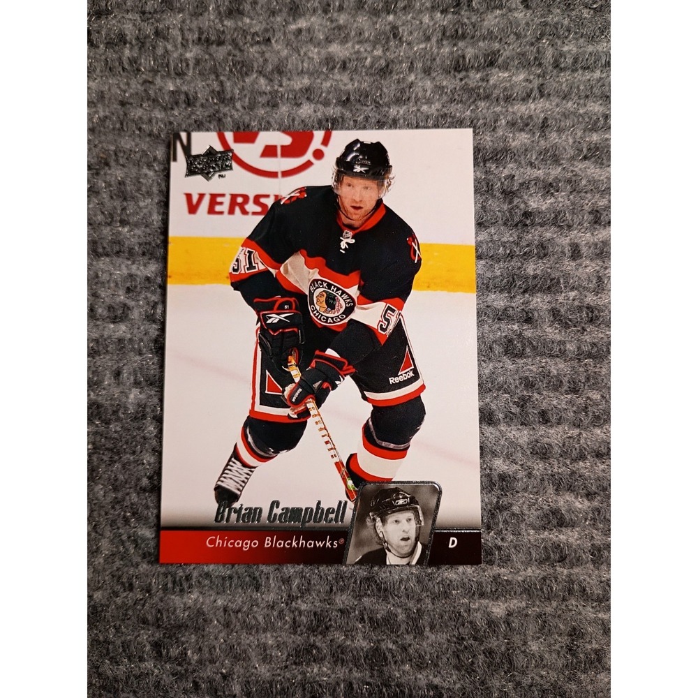 2010-2011 Upper Deck Chicago Blackhawks Brian Campbell Hockey Card #159